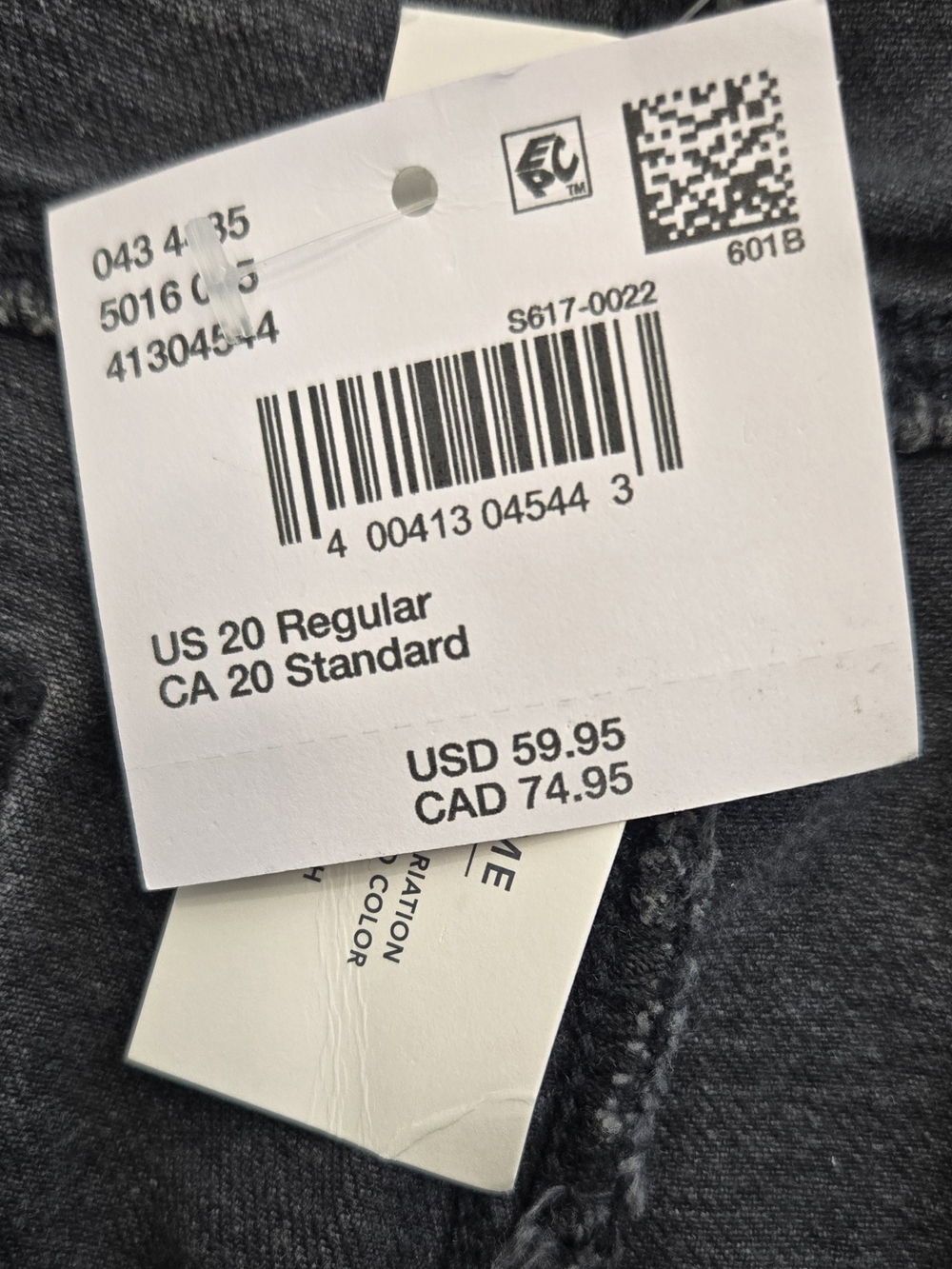 American Eagle Women’s Size 20 Regular Black Wash Stretch Jeans NWT #574 - Picture 4 of 13
